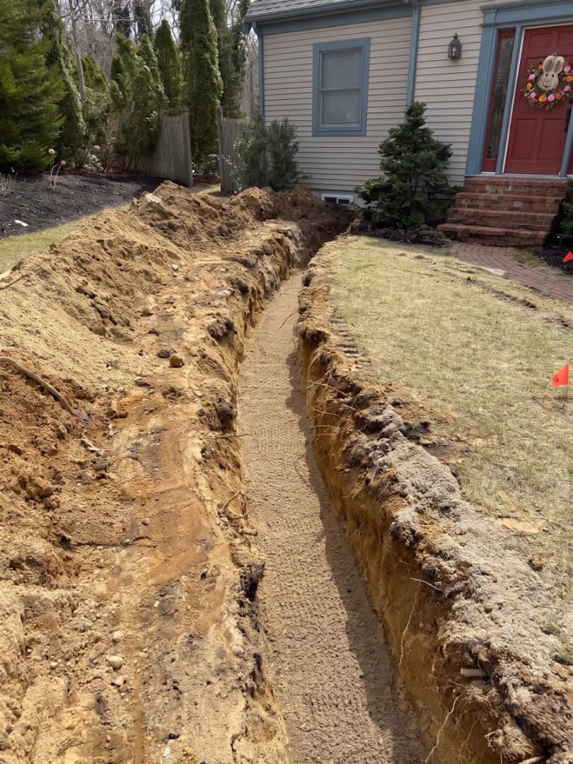 Utility trenching for electrical and propane relocation