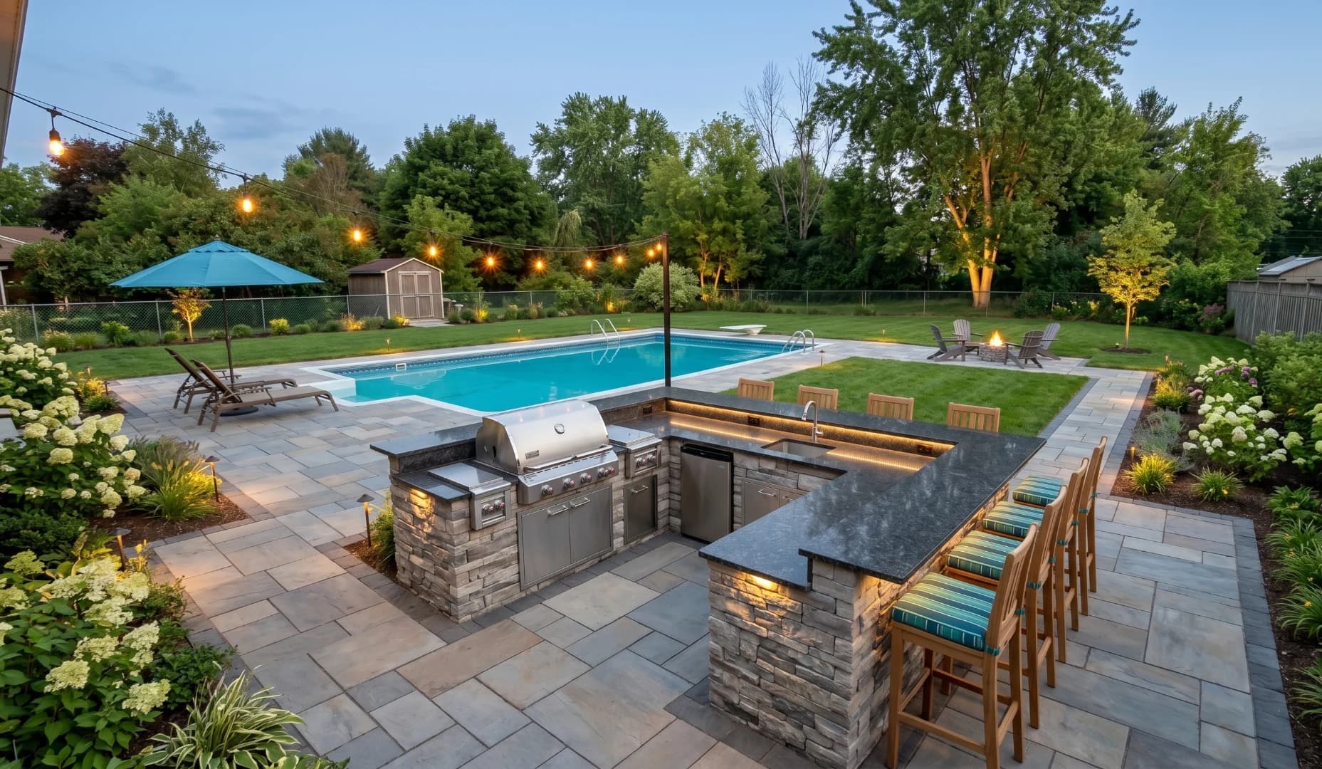 From Underused Yard to Outdoor Culinary Destination — before